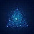 Triangle electronic eye Royalty Free Stock Photo