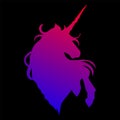 Graphic unicorn silhouette Royalty Free Stock Photo