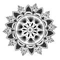 Graphic of a Unique Black and White Motif Isolated on White