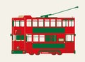 Graphic vector of Hong Kong Tram Royalty Free Stock Photo