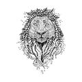 Graphic vector lion.