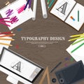 Graphic web design. Drawing and painting. Development. Illustration, sketching, freelance. User interface. UI. Computer Royalty Free Stock Photo