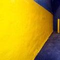 Graphic yellow wall