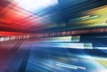 Abstract background of interlacing colorful graphical lines in a gradient effect with binary numbers Royalty Free Stock Photo