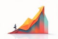 Colorful Graphical Ascending Triangles Royalty Free Stock Photo