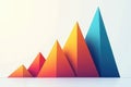 Triangular Chart Display Using Vivid Hues Royalty Free Stock Photo