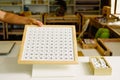 Graphical boards to learn mathematics in a Montessori school of alternative education