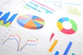 Graphical chart analysis Royalty Free Stock Photo