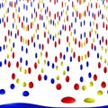 Graphical-Colourful balls falling.