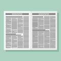 Graphical design newspaper template