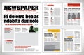 Graphical design newspaper template