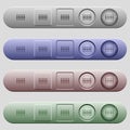 Graphical equalizer icons on horizontal menu bars