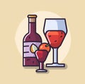 A graphical icon representing a glass of fruit juice generative AI