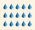 An graphical illustration with decorative rain drops.