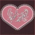 Graphical illustration of the heart with the sign of the zodiac Royalty Free Stock Photo