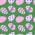 Graphical minimalistic seamless pattern for Easter in trendy style.