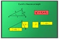 The graphical representation of Euclid`s theorem on height Royalty Free Stock Photo