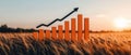 A graphical representation of growth in a wheat field setting