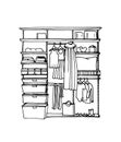 Graphical sketch of children`s wardrobe