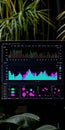 Graphical User Interface with Data Visualization Royalty Free Stock Photo
