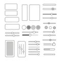 Graphical user interface elements isolated on white background Royalty Free Stock Photo