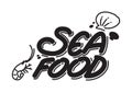 Graphich seafood, vector