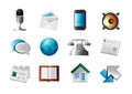 Office icons, colour, graphic, realistic style, picture, clipart, realistic, elegant