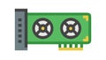 Graphics Card GPU Computer Hardware Flat Design Icon, vector design Generative AI Royalty Free Stock Photo