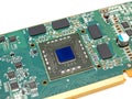 Graphics card processor unit GPU chip and memory Royalty Free Stock Photo