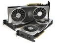 Graphics cards. Modern gaming GPU graphics processing units isolated on white