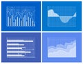 Graphics and Charts Set Poster Vector Illustration