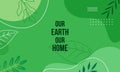 Earth Day posters with green backgrounds