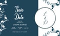 Floral wedding invitation template