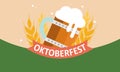 Realistic oktoberfest beer festival background can used for poster template