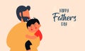 Happy father`s day illustration vector. Happy family