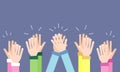 People hands clapping. Cheering hands, ovation and business success vector concept. Illustration of applause hand, clapping ovatio