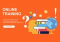 Web page design templates for Online training, education. Modern vector illustration concepts for website and mobile website devel