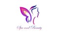 Spa treatment salon logo. Beauty woman salon logo