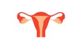 Uterus human internal organ logo Royalty Free Stock Photo