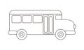 Bus coloring book transportation to educate kids. Learn colors pages