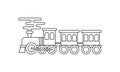 Train coloring book transportation to educate kids. Learn colors pages