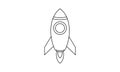 Rocket coloring book transportation to educate kids. Learn colors pages