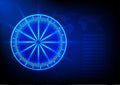 Graphics design Hitech technology circle style glow blue color tone network technology futuristic vector illustration