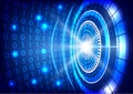 Graphics design illustration digital circuit with binary coded decimal diagram technology for background wallpaper vector