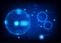 Graphics design illustration digital circuit with binary coded decimal diagram technology for background wallpaper vector