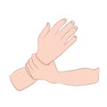 Graphics drawing concept Guillain-Barre syndrome Wrist pain is often caused or ascending para