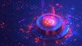 graphics isometric style of rotating quantum code Royalty Free Stock Photo