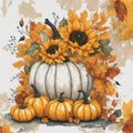 graphics large beautiful pumpkin decoration for thanksgiving or halloween Royalty Free Stock Photo