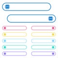 Graphics processing unit icons in rounded color menu buttons
