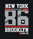 Graphics typography varsity, typography college athletic dept new york